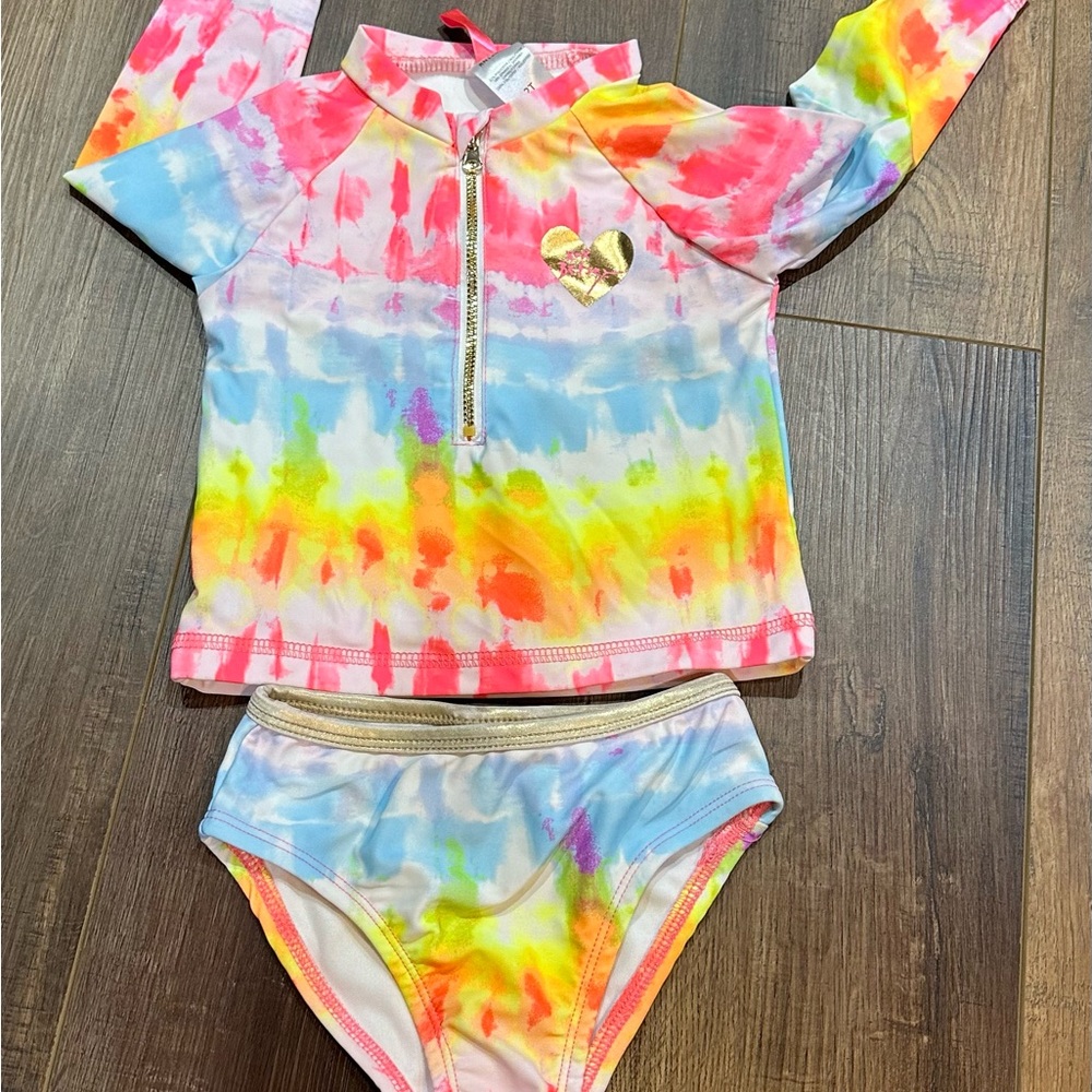 Betsey Johnson Tie-Dye Kids Swim Set